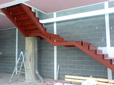 Feature Staircase during installation